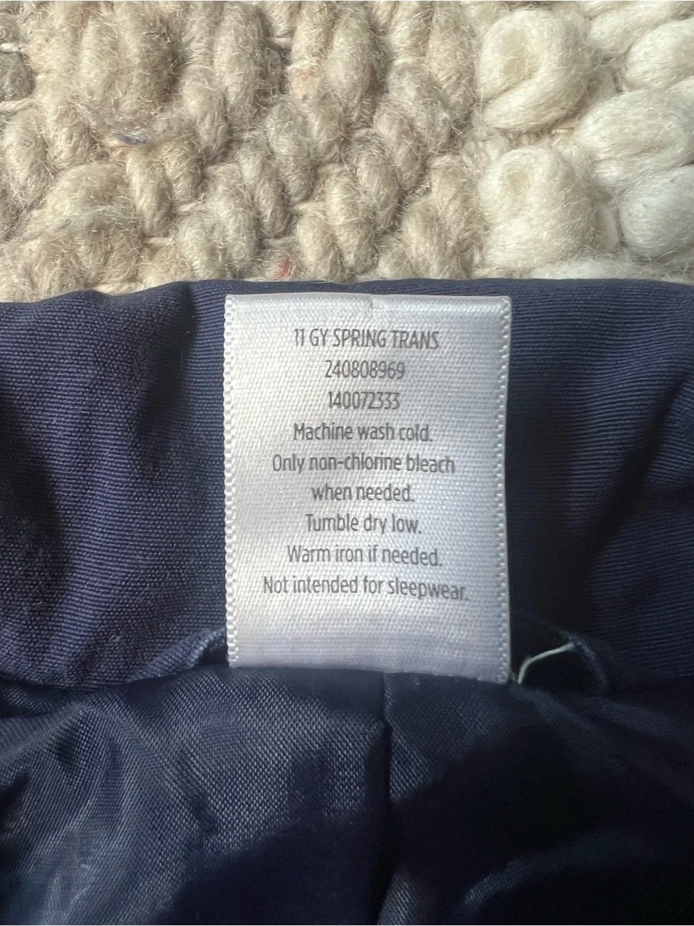 Gymboree Navy Double-Breasted Pea Coat with Stitch Detail